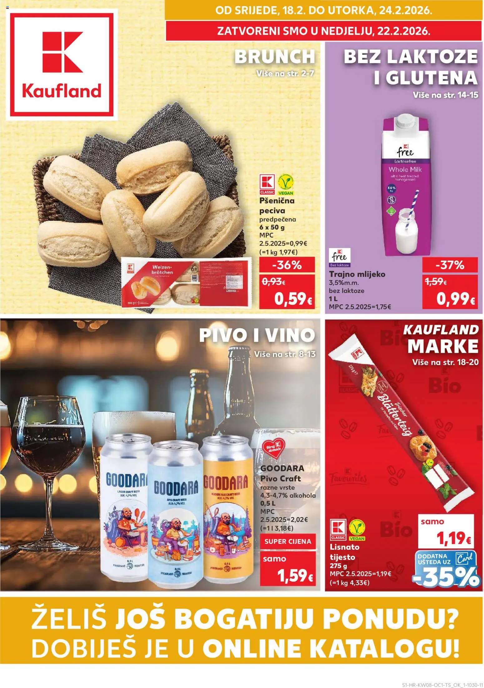 Pregled letka Split-Ravne njive trgovine Kaufland vrijedi od 18.02.2026
