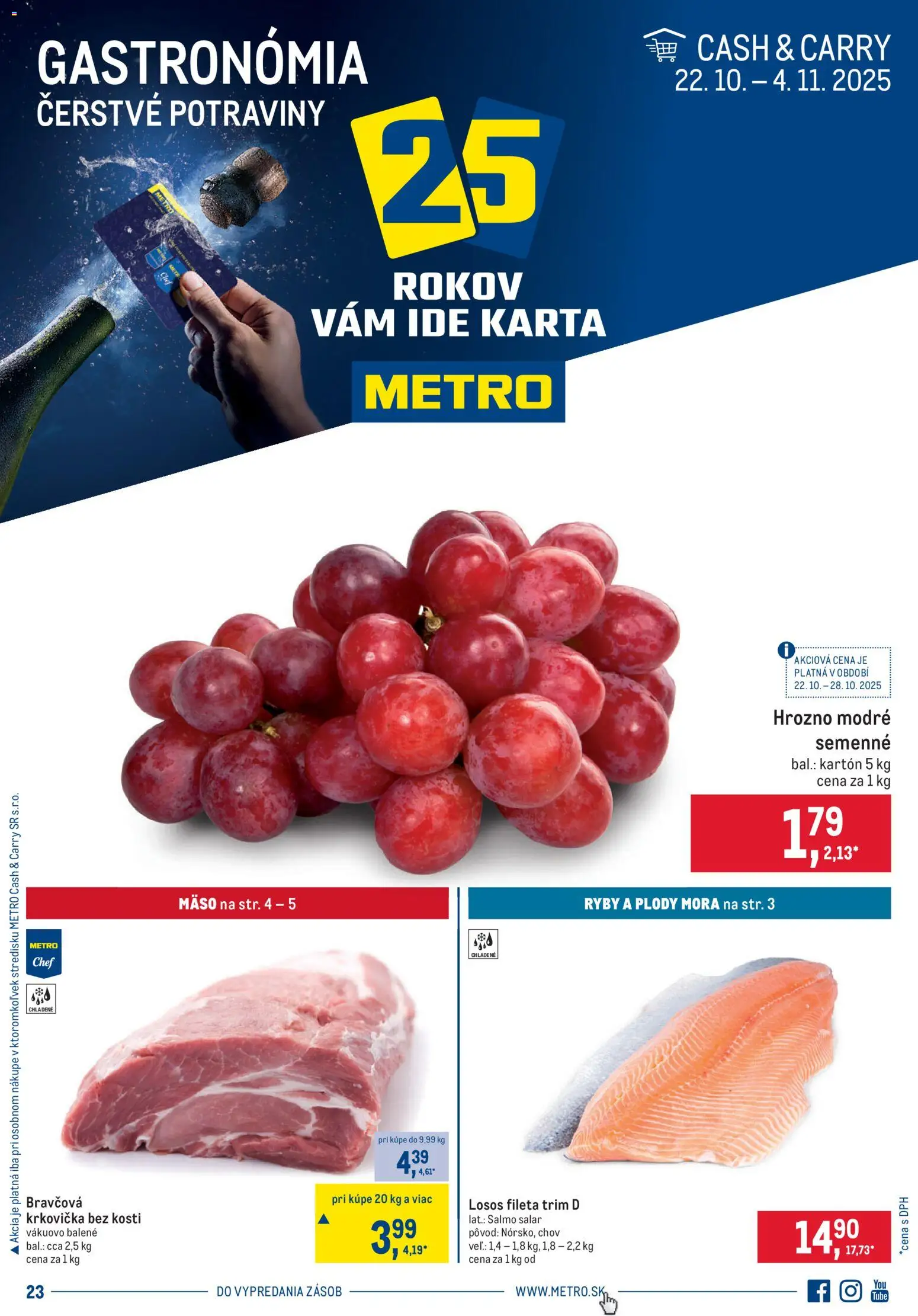 Metro Gastronómia (22.10. - 04.11.2025) - Akčná ponuka