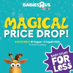 Preview of Babies R Us flyer valid from 27/08/2025