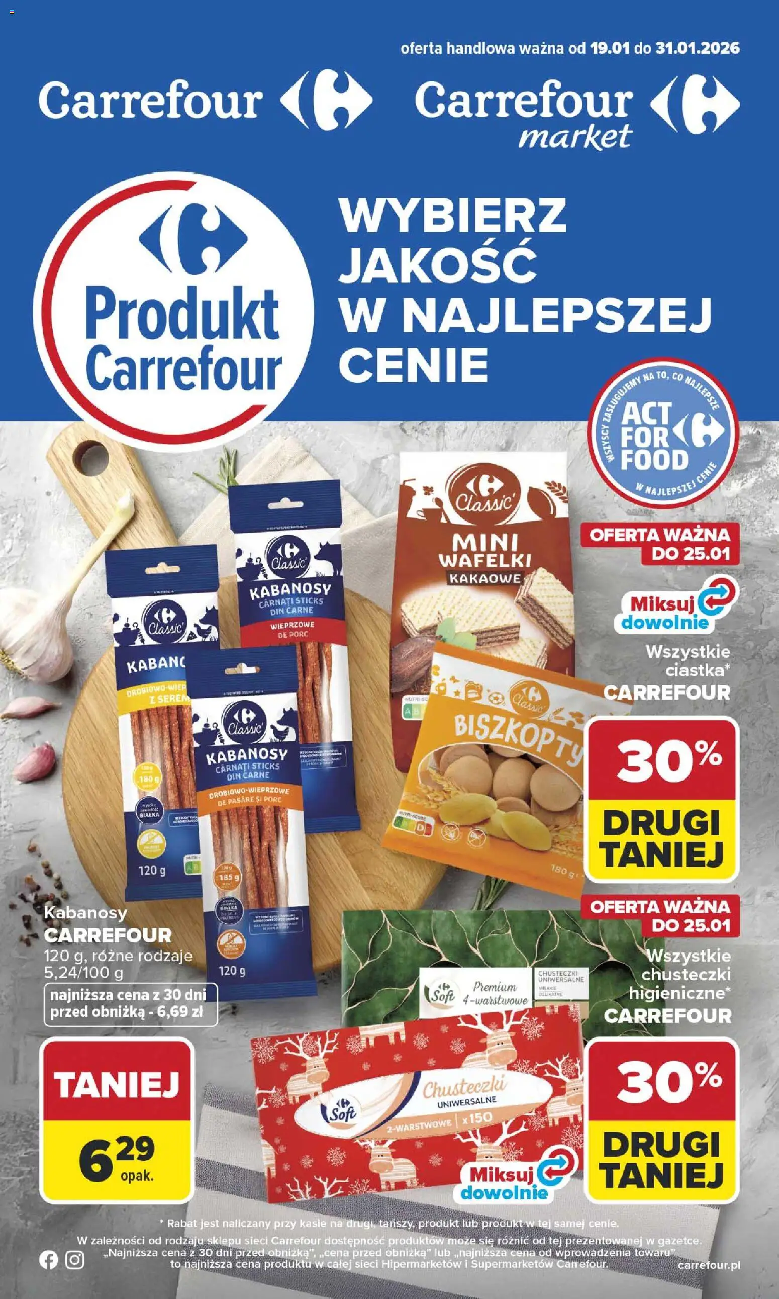 Pogląd gazetki "Wybierz Jakość W Najlepszej Cenie" ze sklepu Carrefour ważnej od 19.01.2026