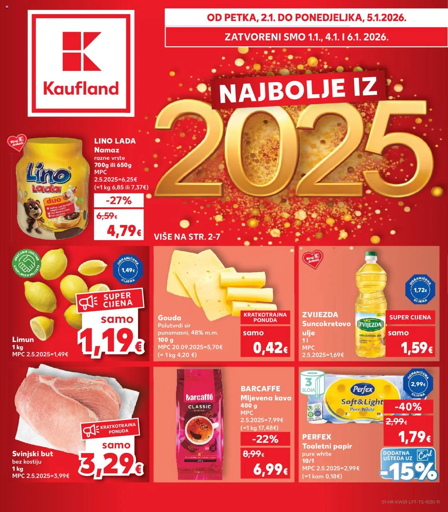 Pregled letka Split-Ravne njive trgovine Kaufland vrijedi od 02.01.2026