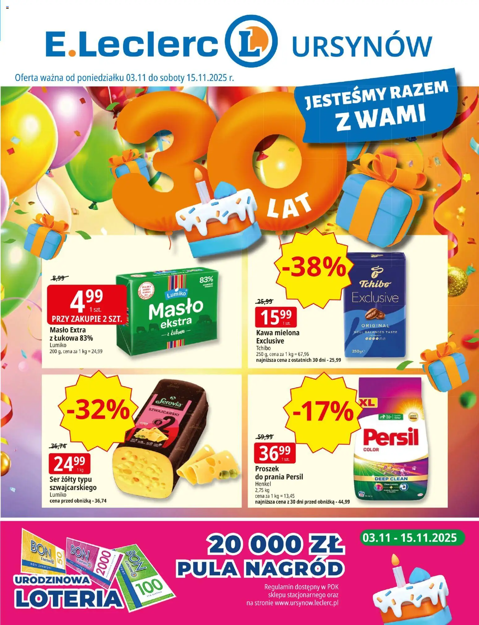 Pogląd gazetki "Warszawa Ursynów" ze sklepu E.Leclerc ważnej od 03.11.2025