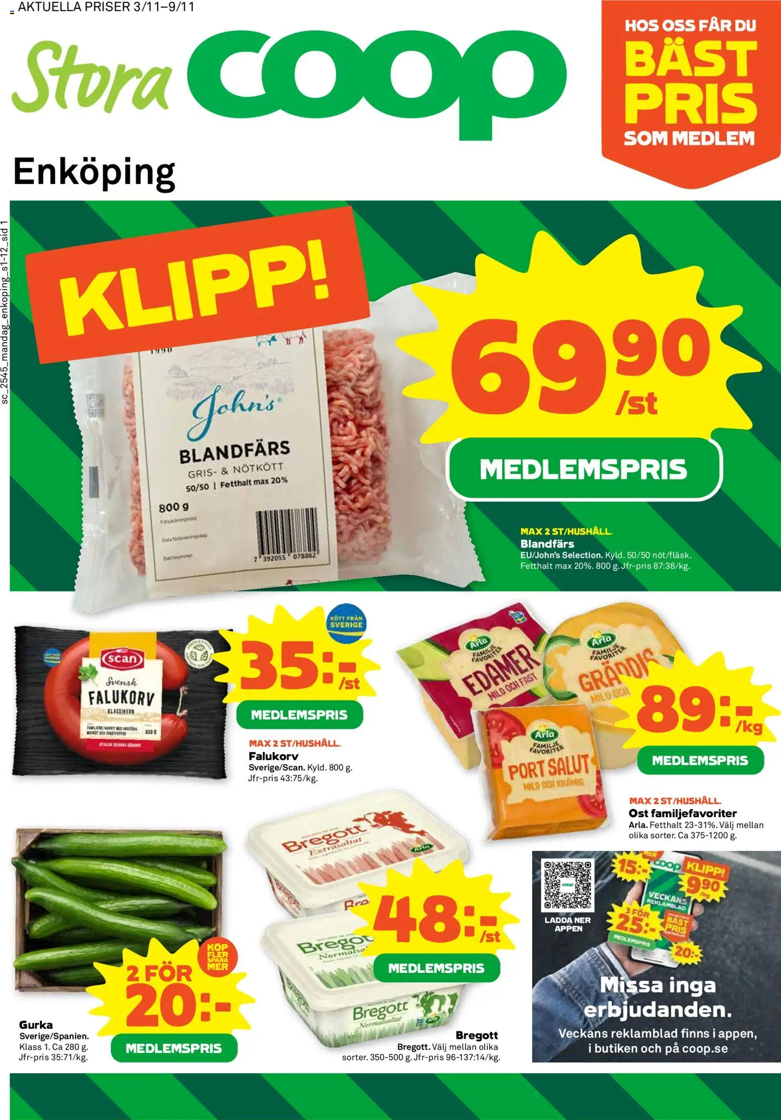 Förhandsgranska reklamblad Enköping från butik Stora Coop gäller från 03/11/2025