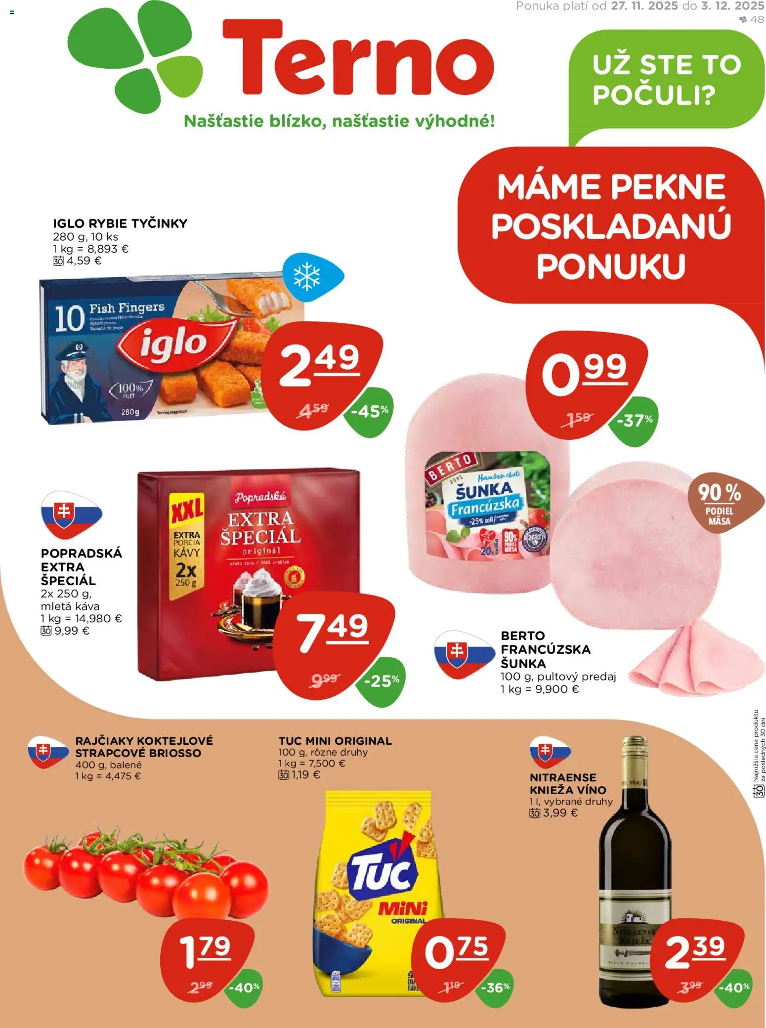 Náhľad Terno letáku platného od 27.11.2025