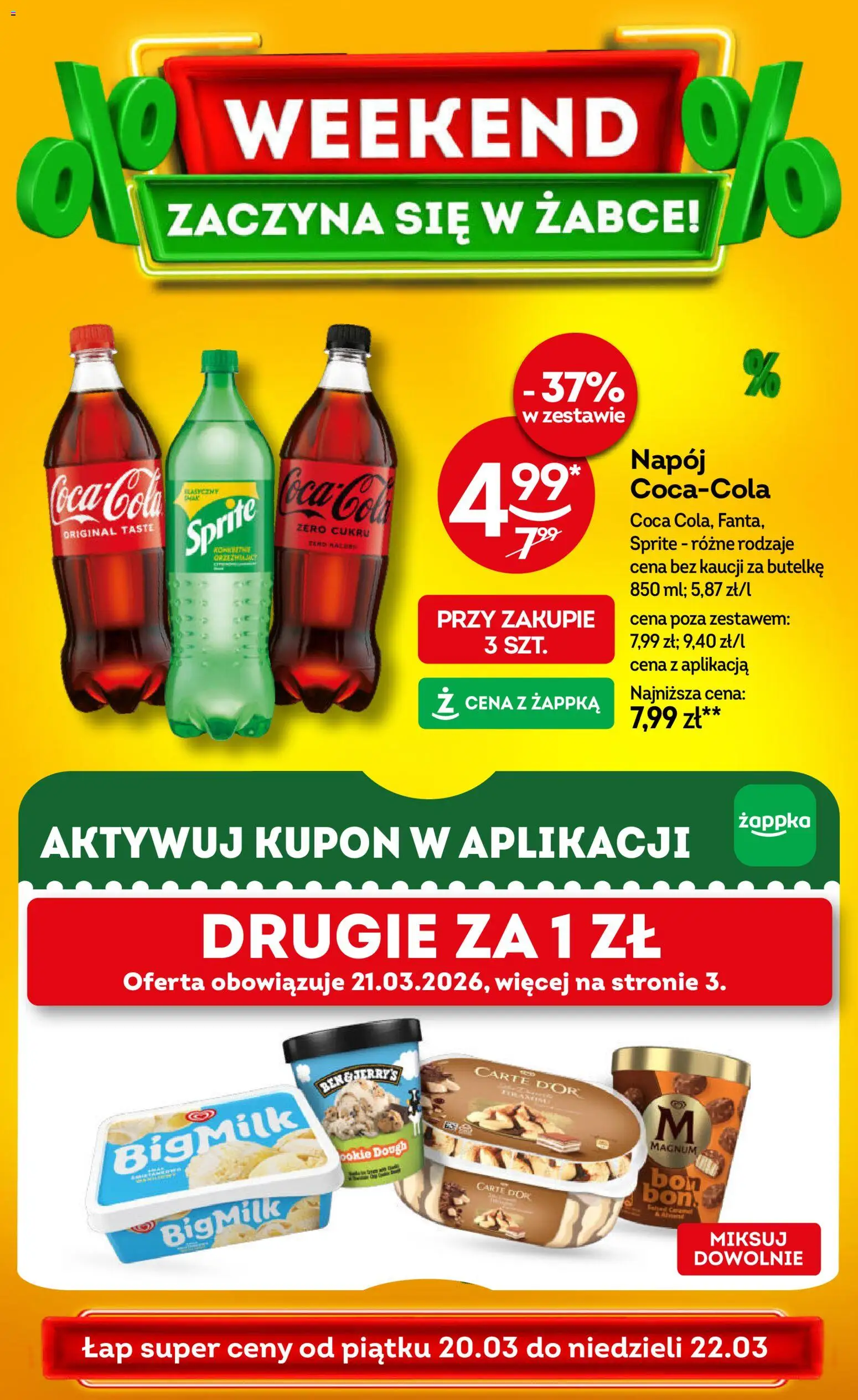 Pogląd gazetki "Żabka gazetka - Weekendowe promocje" ze sklepu Żabka ważnej od 20.03.2026