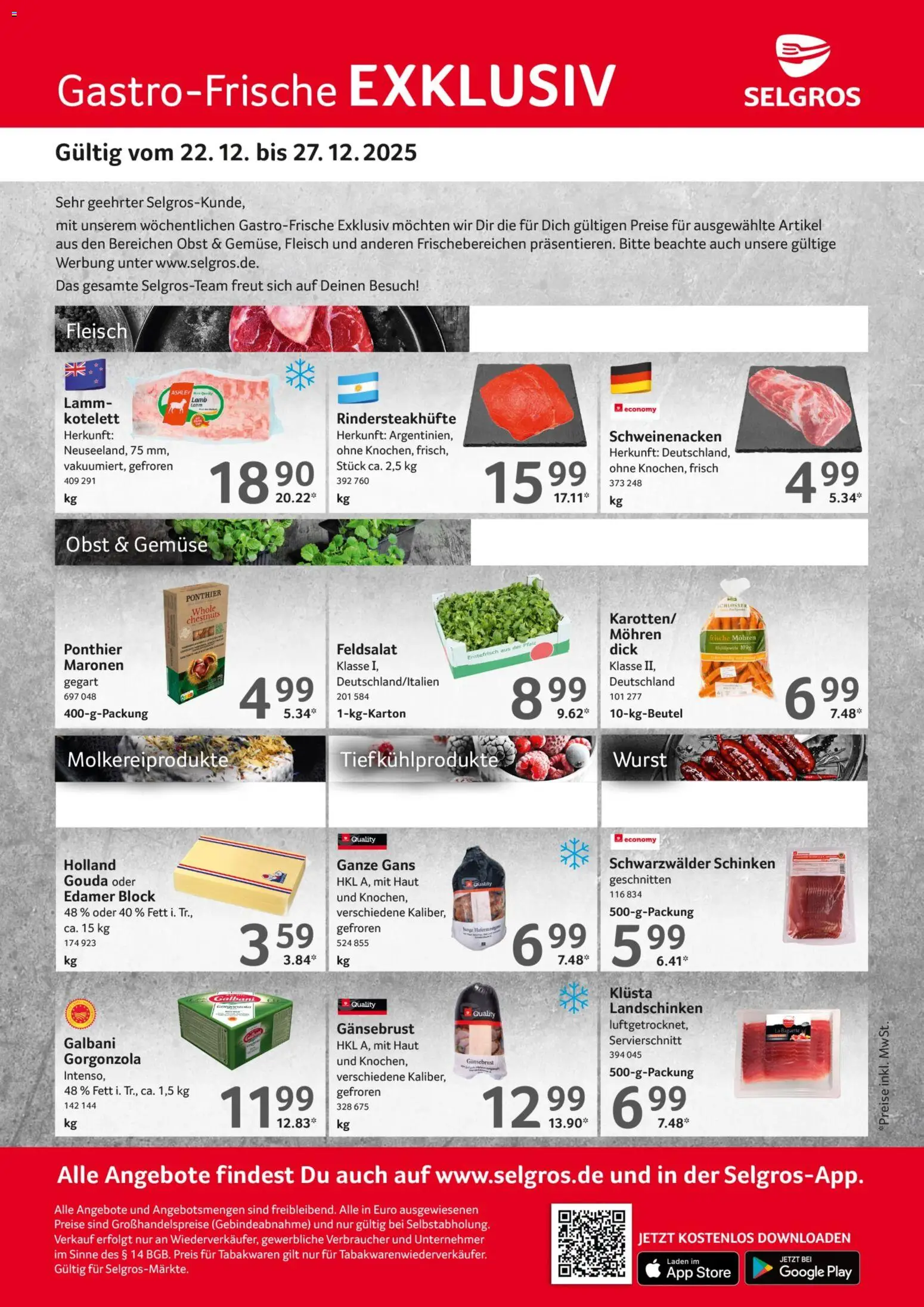 Vorschau von dem Prospekt des Geschäftes Selgros, gültig ab dem 22.12.2025