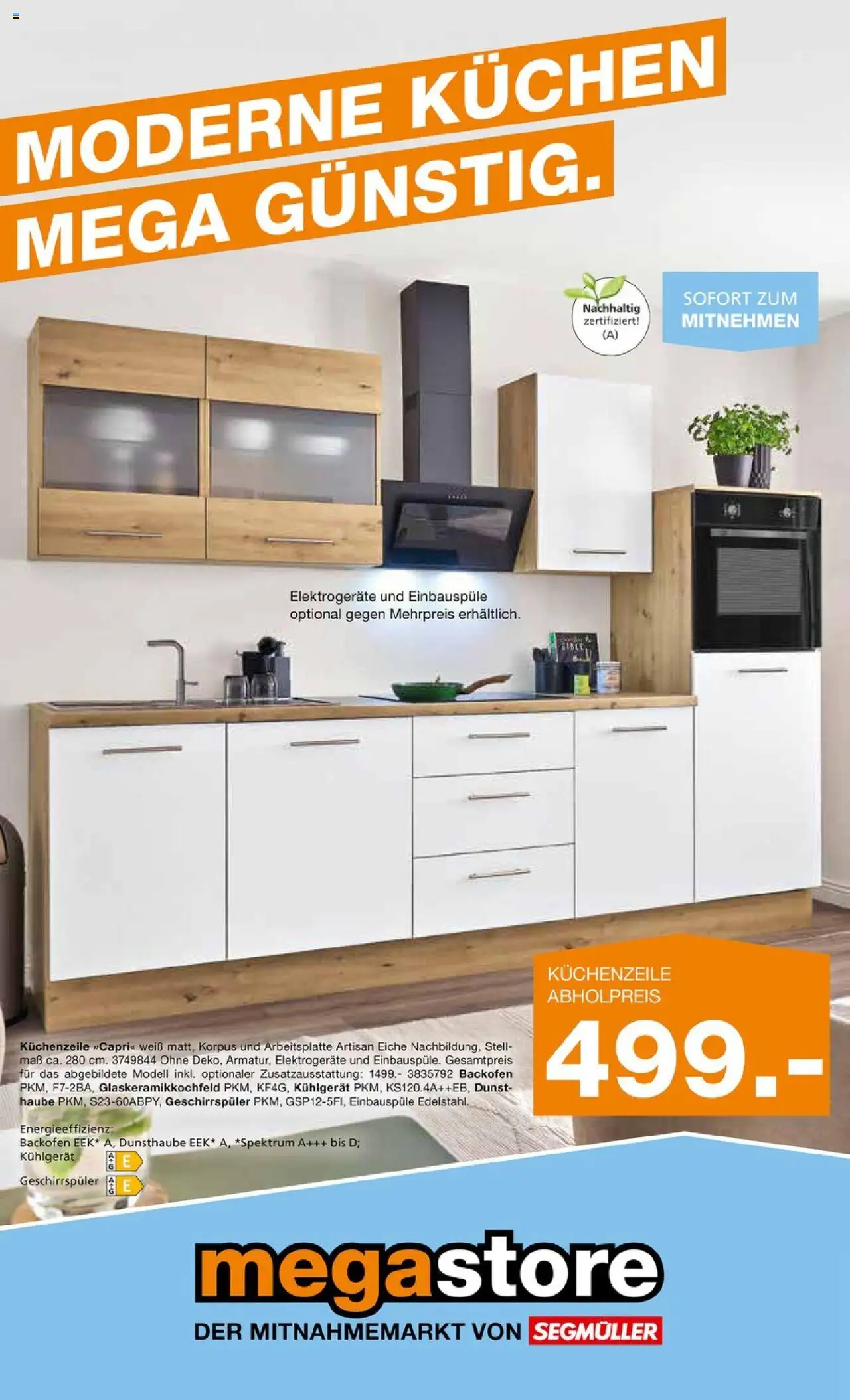 Segmüller Moderne Küchen mega günstig (vom 04.08.2025 - 31.08.2025)