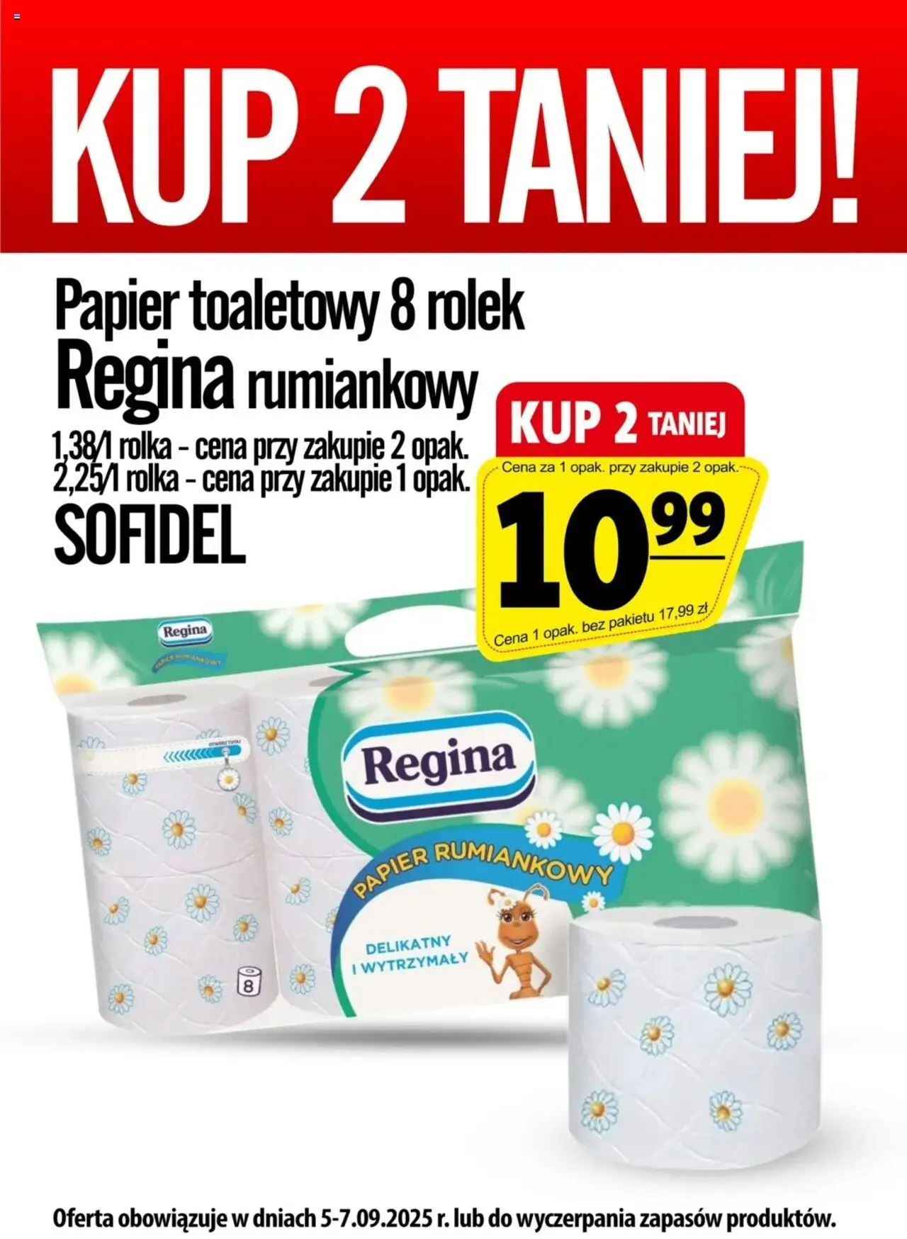 Prim Market Promocja - Papier Toaletowy Regina Rumiankowy od 05.09.2025 - Nowa Gazetka - Numer strony 1
