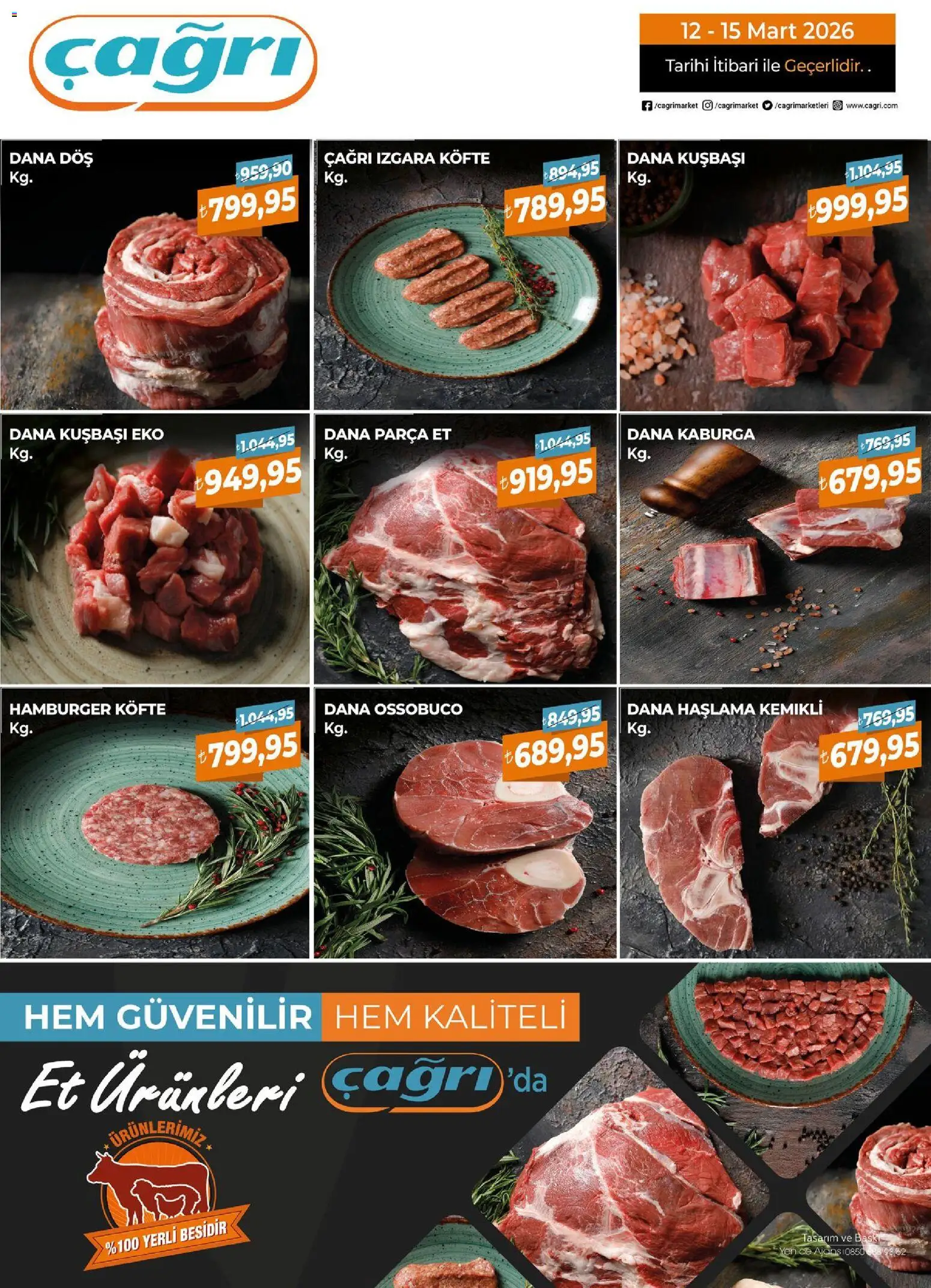 Çağrı Market Çağrı Market - Kasap Katalog 12.03.2026 - Broşürünün önizlemesi