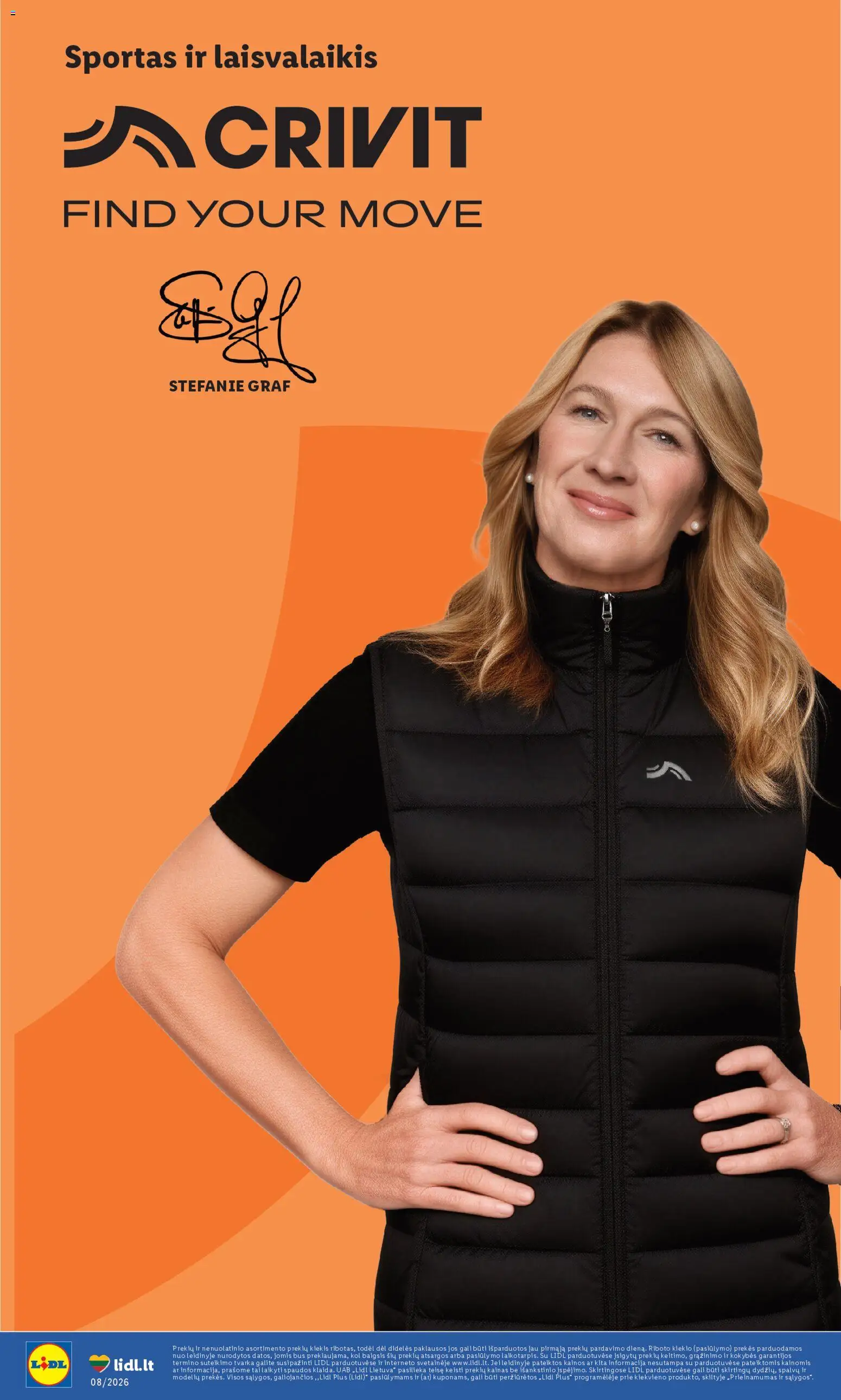 LIDL parduotuvės leidinio Leidinys - Crivit: sportas ir laisvalaikis galiojančio nuo 2026.02.19 peržiūra