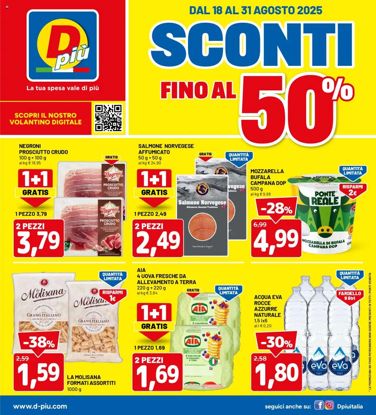 Volantino D Più valido da 18/08/2025 numero di pagina 1