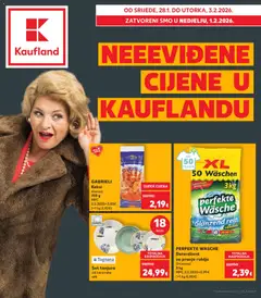 Pregled letka Neevidene cijene trgovine Kaufland vrijedi od 28.01.2026