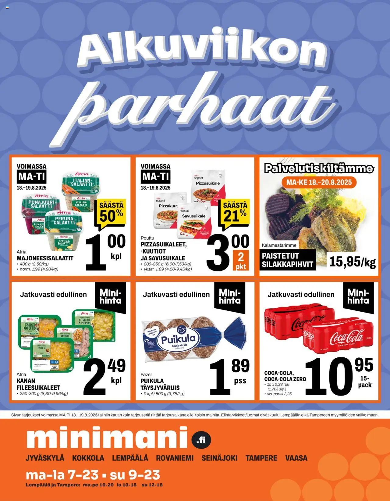 Minimani-kaupan Tarjoukset voimassa 18/08/2025 - Sivulla 1