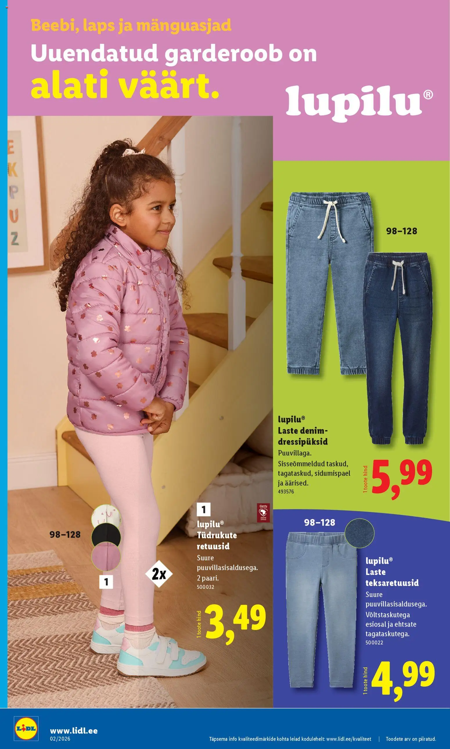 Lidl kliendilehe eelvaade alates 2026.01.05