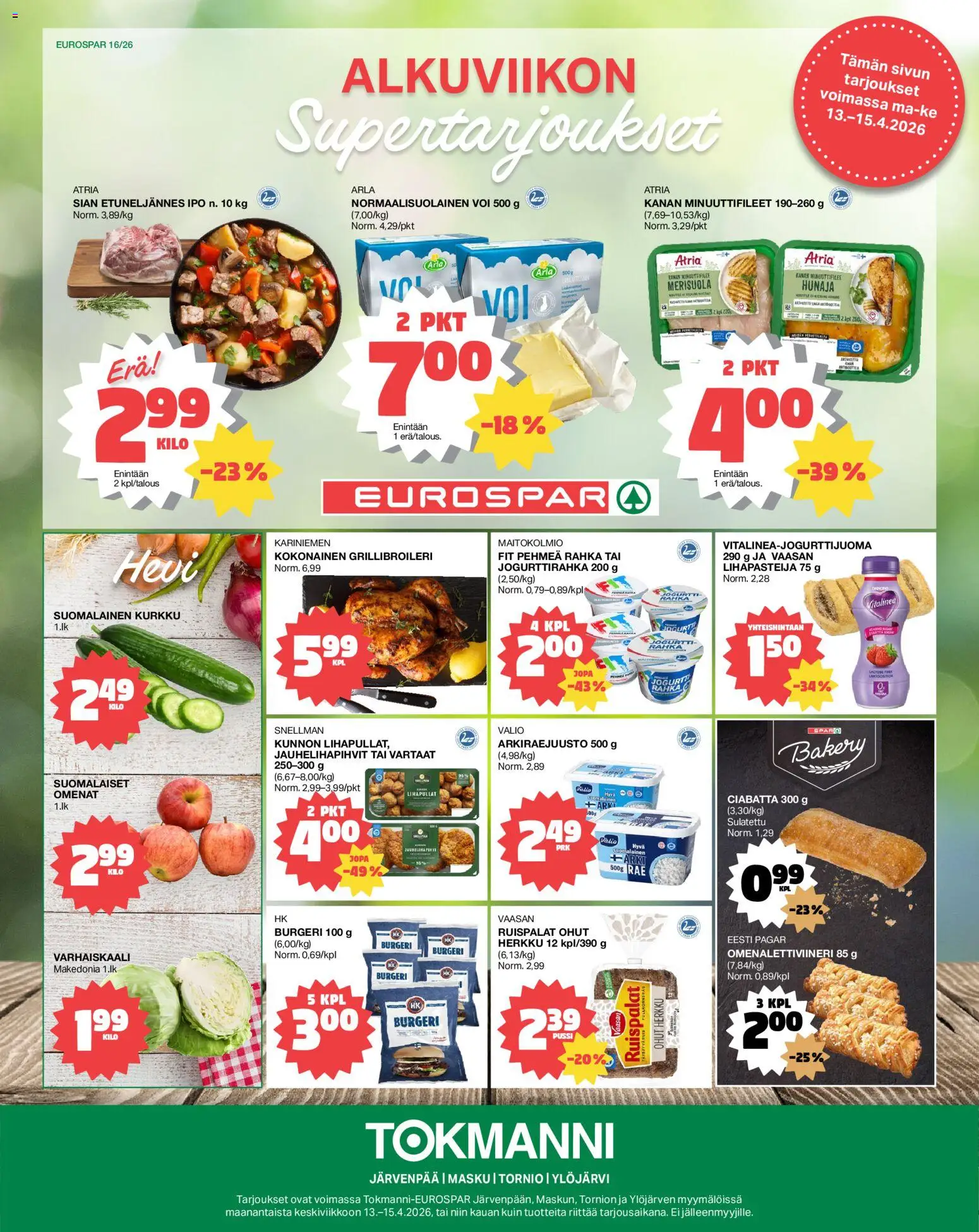 Kaupan Tokmanni Tokmanni - EUROSPAR esikatselu, voimassa 13/04/2026