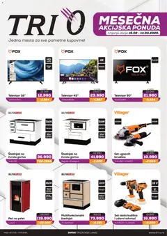 Pregled Tri O kataloga - važi od 15.02.2026