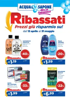 Anteprima dell'opuscolo Acqua e Sapone volantino Prezzi Ribassati 2-2026 Cesar Spa dal negozio Acqua e Sapone valido da 13/04/2026