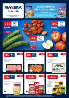 MAXIMA parduotuvės leidinio Leidinys galiojančio nuo 2026.02.17 peržiūra