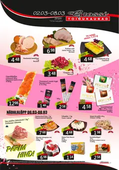 Grossi Toidukaubad kliendilehe eelvaade alates 02.03.2026