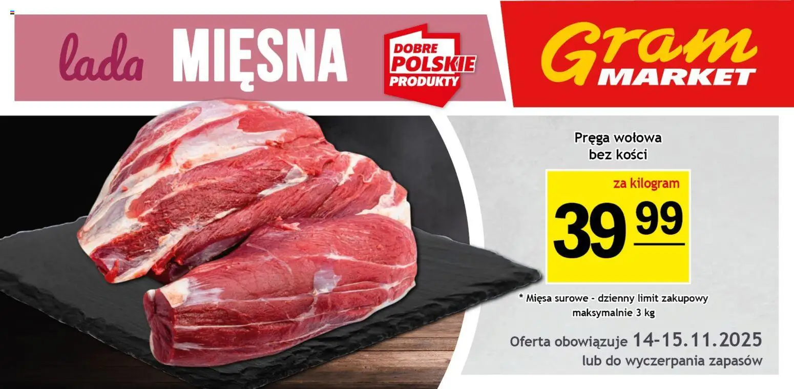 Pogląd gazetki "Lada Mięsna" ze sklepu Gram Market ważnej od 12.11.2025