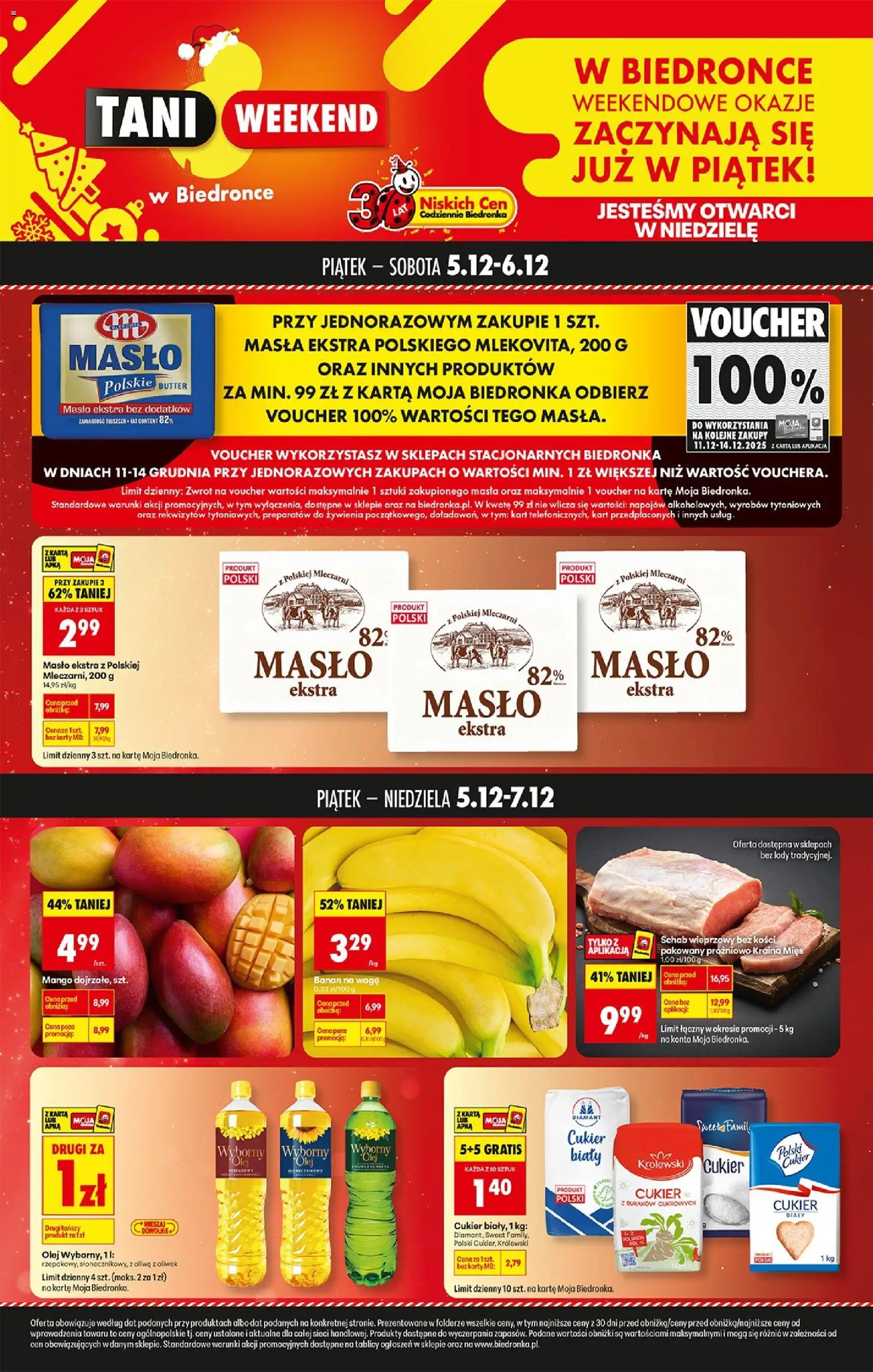 Pogląd gazetki "Tani weekend" ze sklepu Biedronka ważnej od 05.12.2025