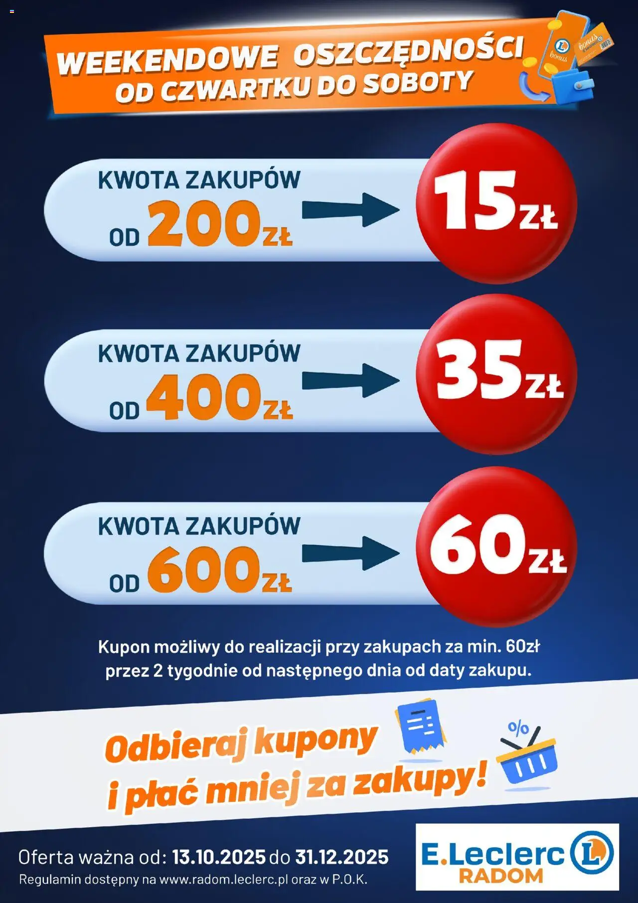 E.Leclerc Radom od 13.10.2025 - Nowa Gazetka - Numer strony 1