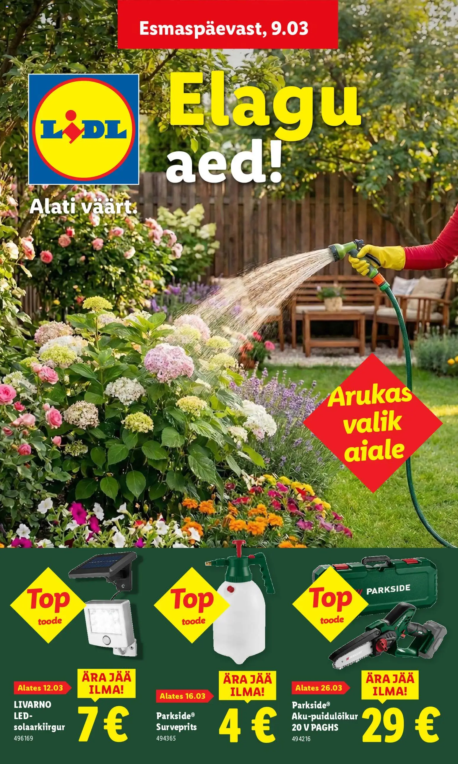 Lidl kliendilehe eelvaade alates 09.03.2026