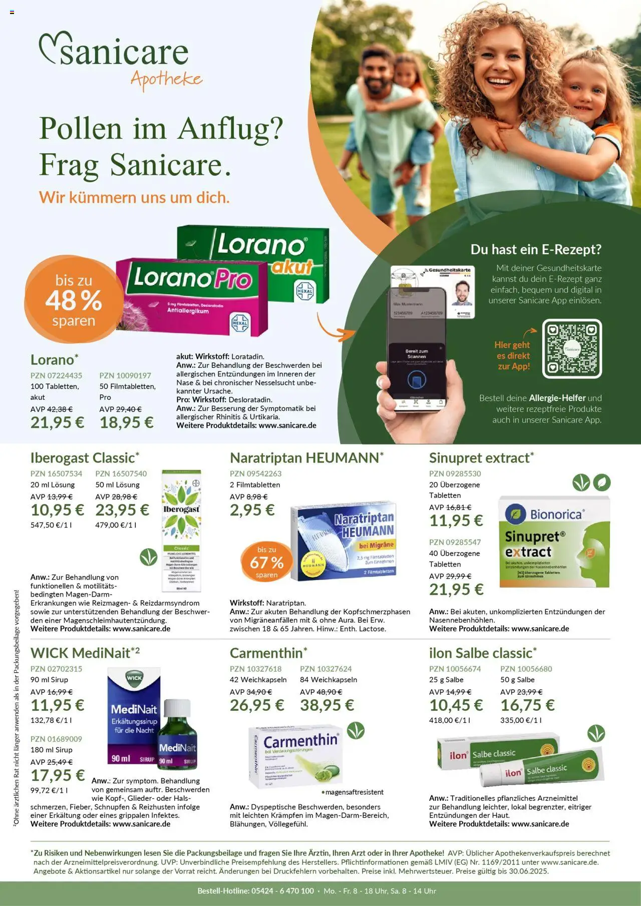 Sanicare Prospekt (vom von Dienstag 01.04.2025) - Uhr, Sirup