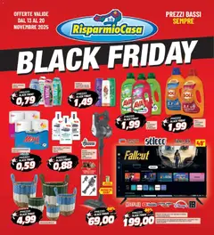 Anteprima dell'opuscolo Black Friday dal negozio RisparmioCasa valido da 13/11/2025