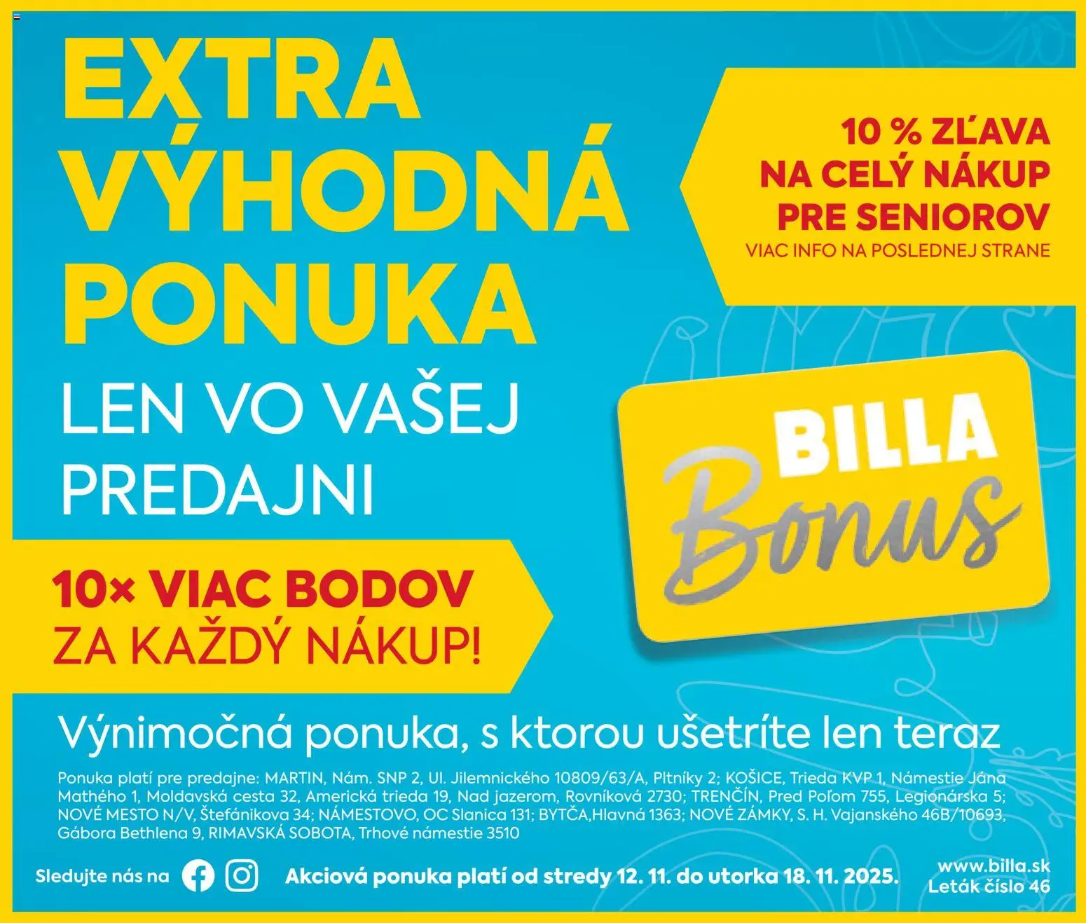Náhľad Billa letáku platného od 12.11.2025