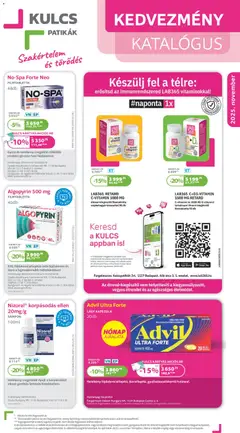 Kulcs Patika - Akciós újság Kulcs Patika megtekintése, amely érvényes 2025.11.01.-től