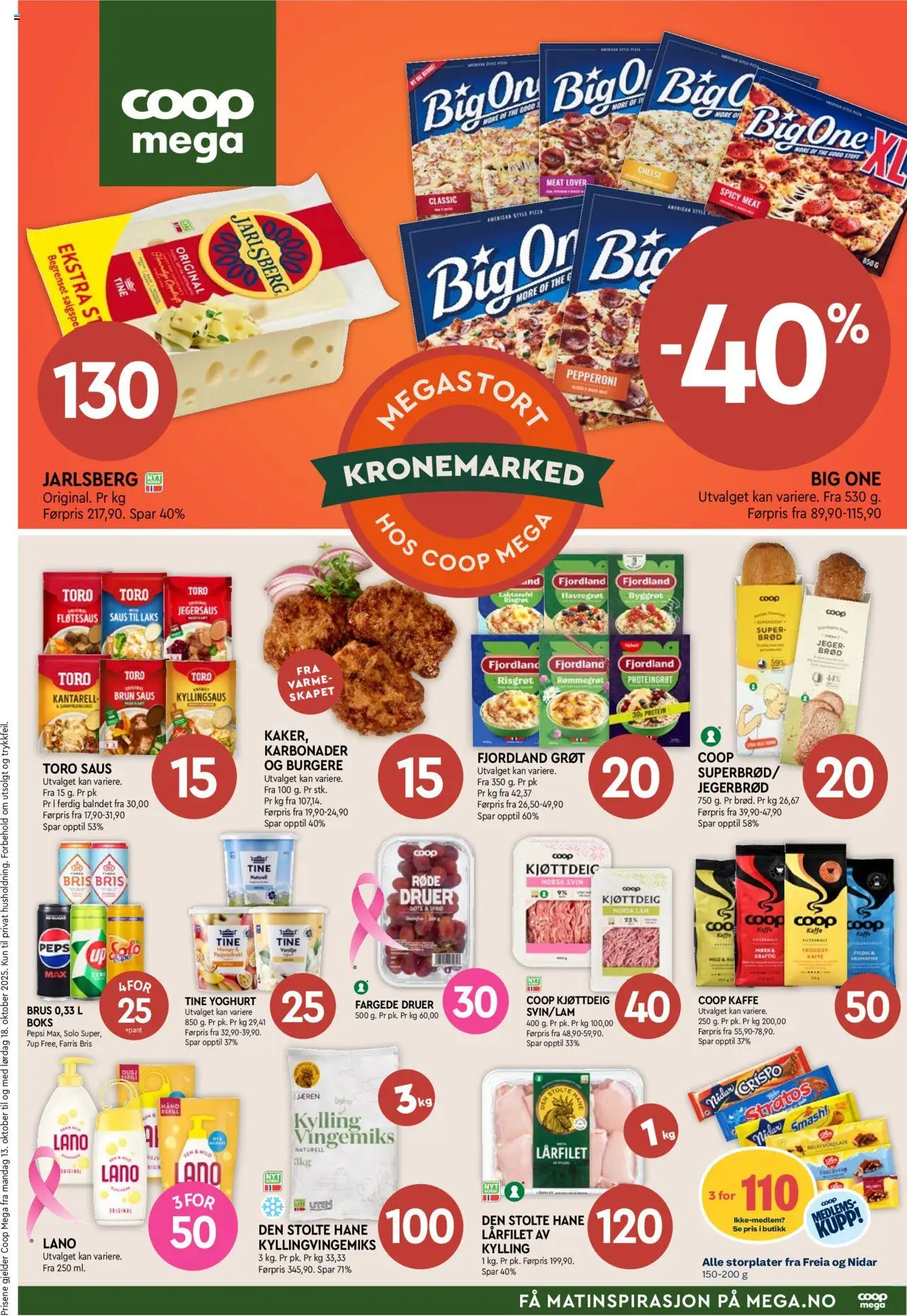 Kundeavis Coop Mega gyldig fra 13/10/2025 - Sidenummer 1