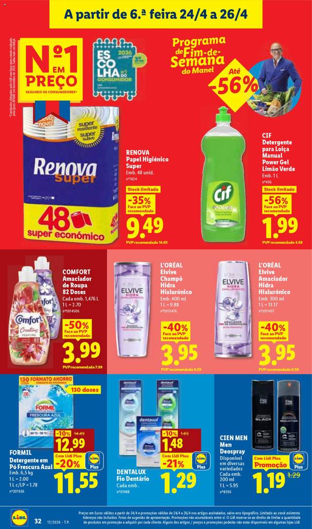 Novo folheto Lidl a partir de 20/04