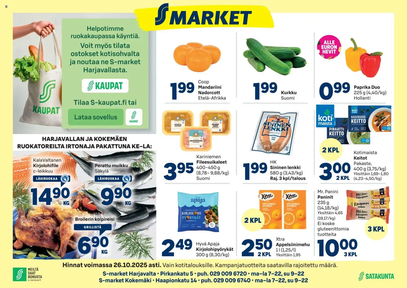 S-market-kaupan Harjavalta voimassa 22/10/2025 - Sivulla 1