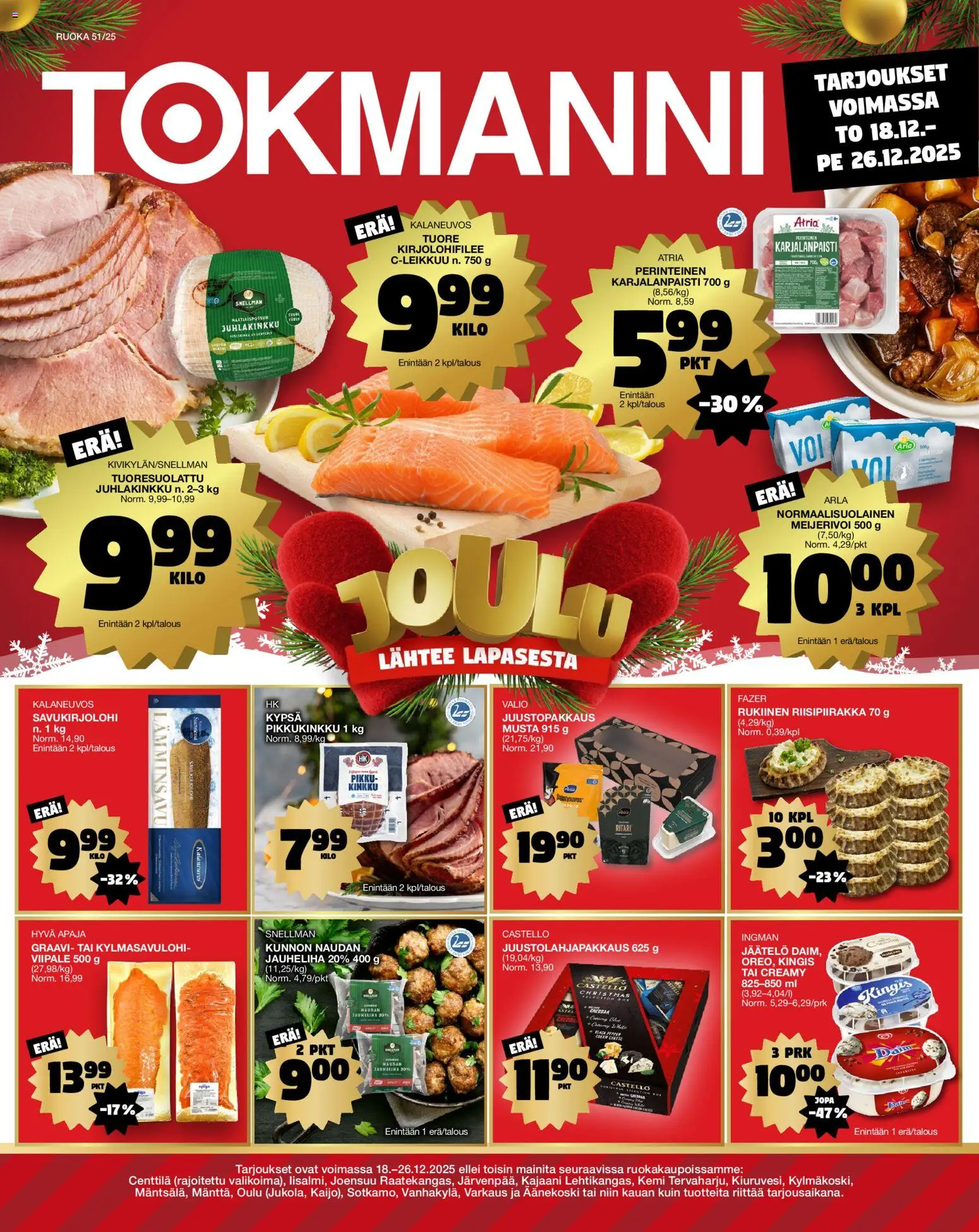 Kaupan Tokmanni Ruokatarjoukset esikatselu, voimassa 18/12/2025