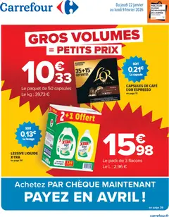 Prévisualisation de Gros volume 2026 du magasin Carrefour formulaire valide 22/01/2026