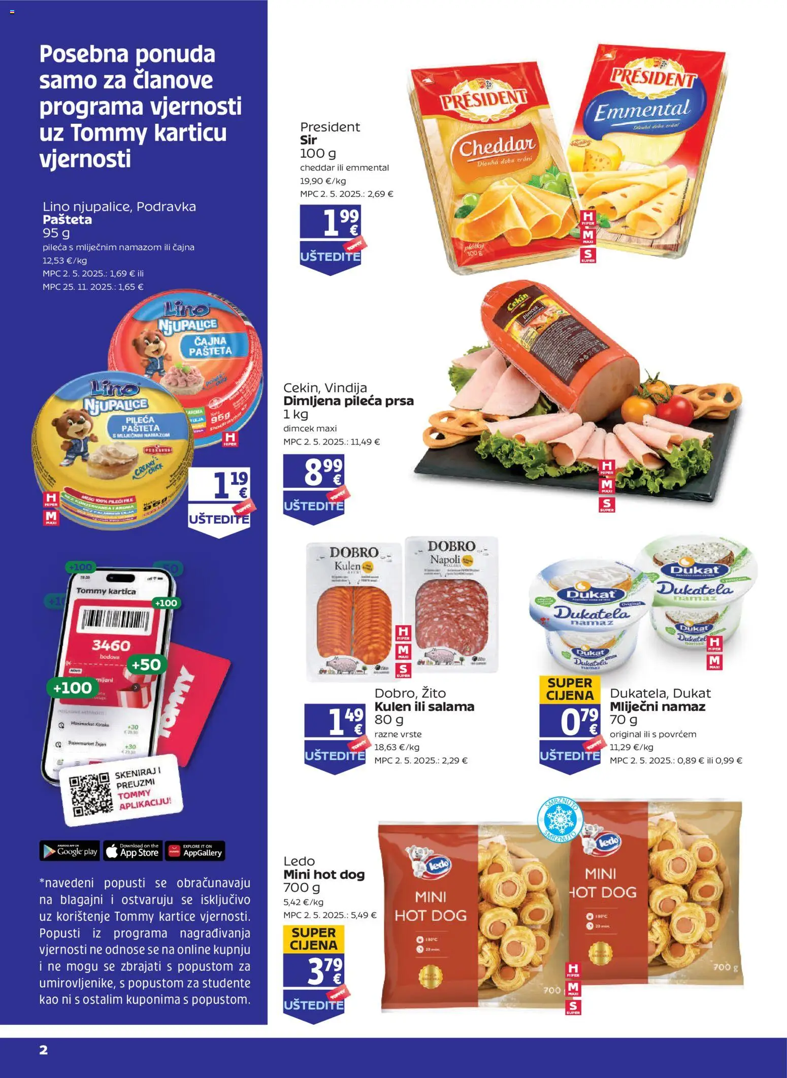 Pregled letka Pogodnosti za Tommy vjerne članove trgovine Tommy vrijedi od 22.01.2026