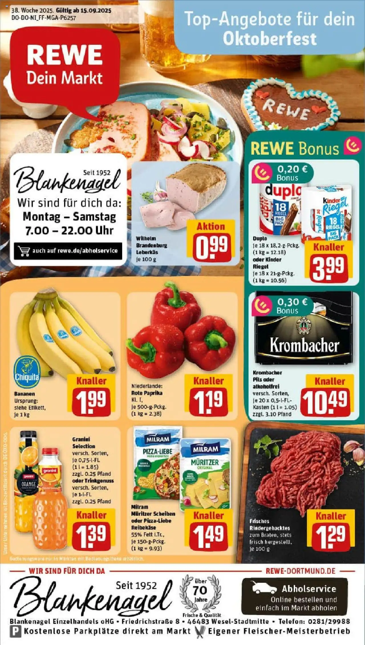 REWE Prospekt ab 14.09.2025 nächste Woche - Prospekt Wesel	