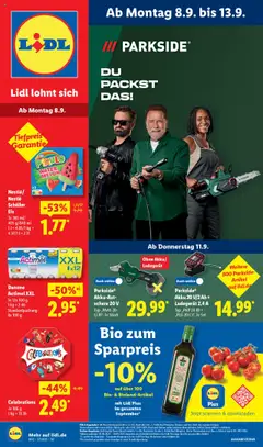 Vorschau von dem Prospekt des Geschäftes Lidl, gültig ab dem 08.09.2025
