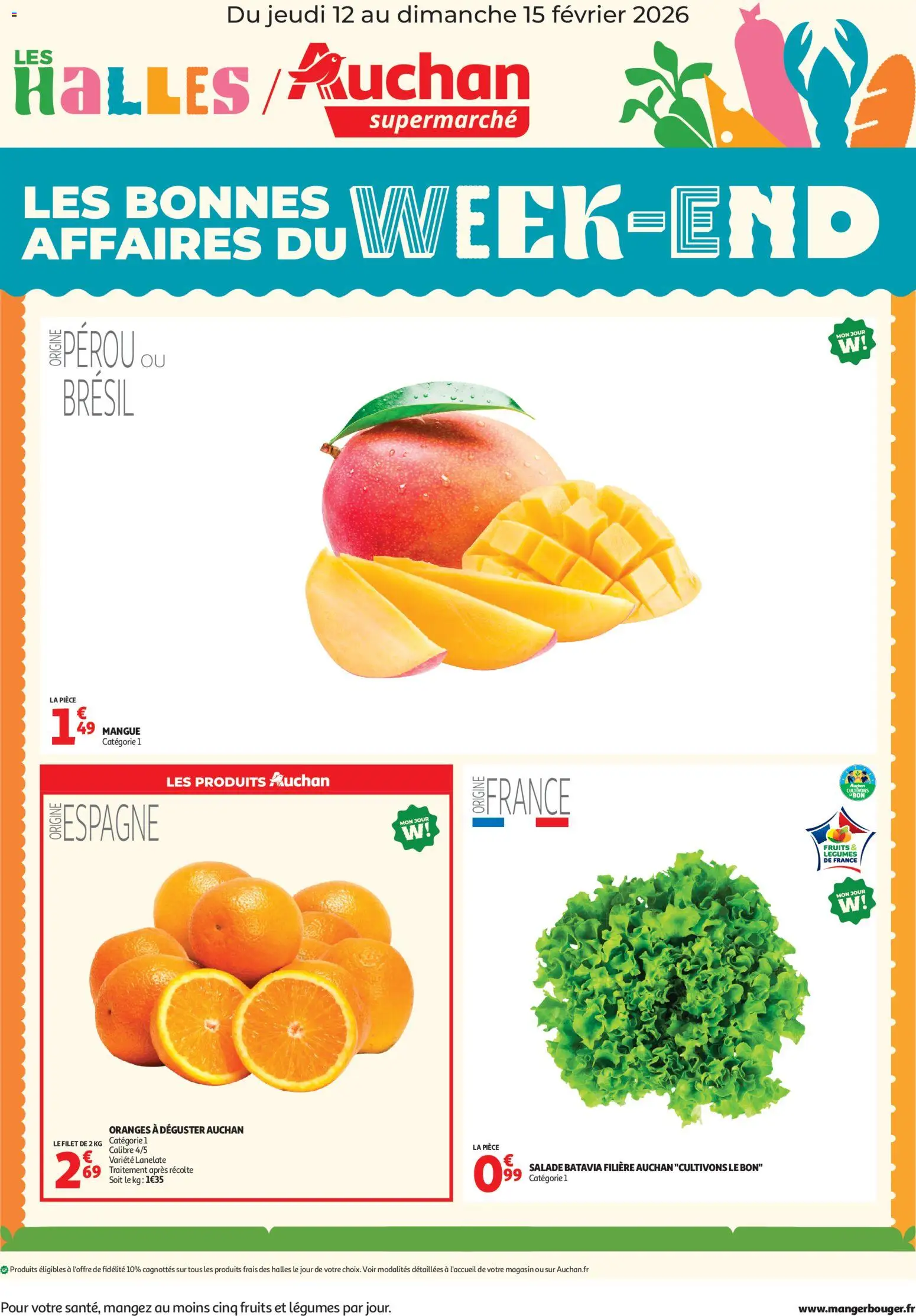 Prévisualisation de Les bons plans du week-end dans votre super ! du magasin Auchan formulaire valide 12/02/2026
