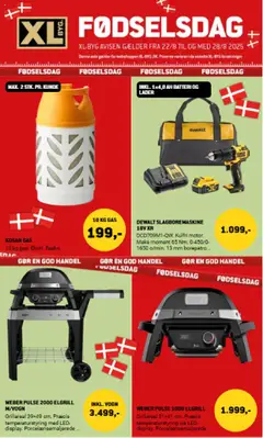Eksempel på tilbudsavis FØDSELSDAG fra butik XL-BYG gyldig fra 22/08/2025