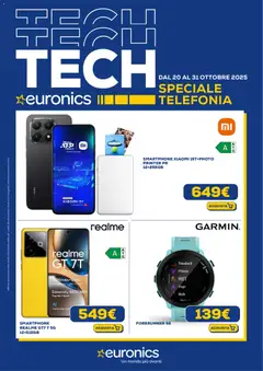 Anteprima dell'opuscolo Volantino Telefonia dal negozio Euronics valido da 20/10/2025