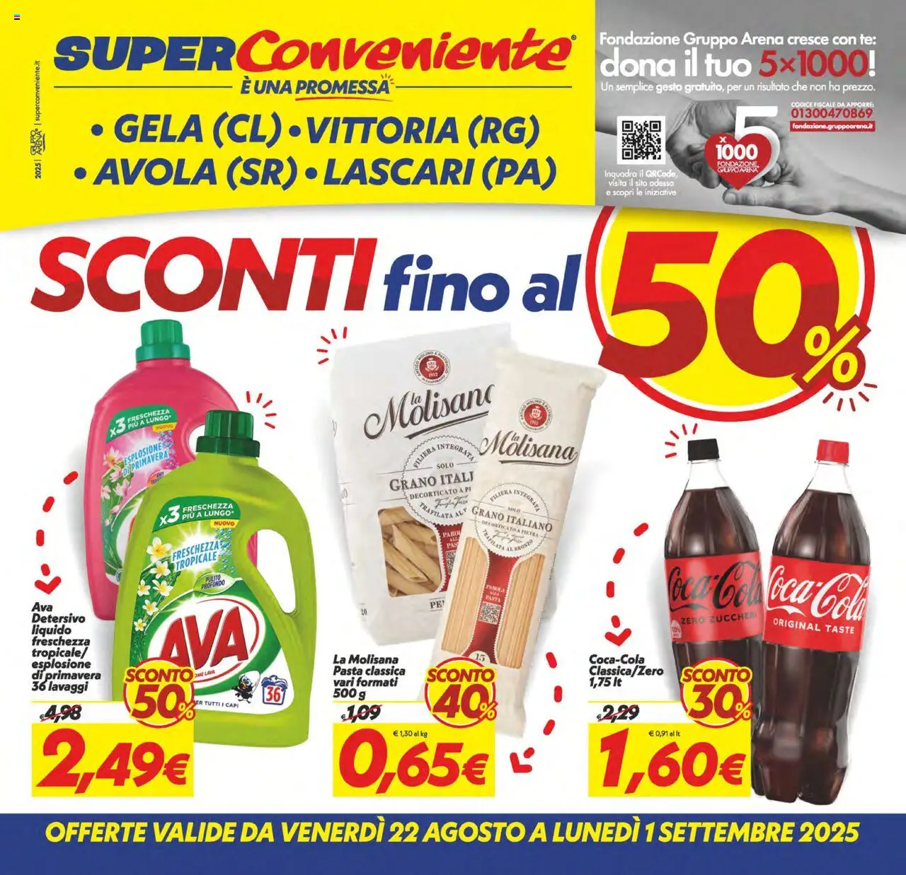 Volantino SuperConveniente valido da 22/08/2025 numero di pagina 1