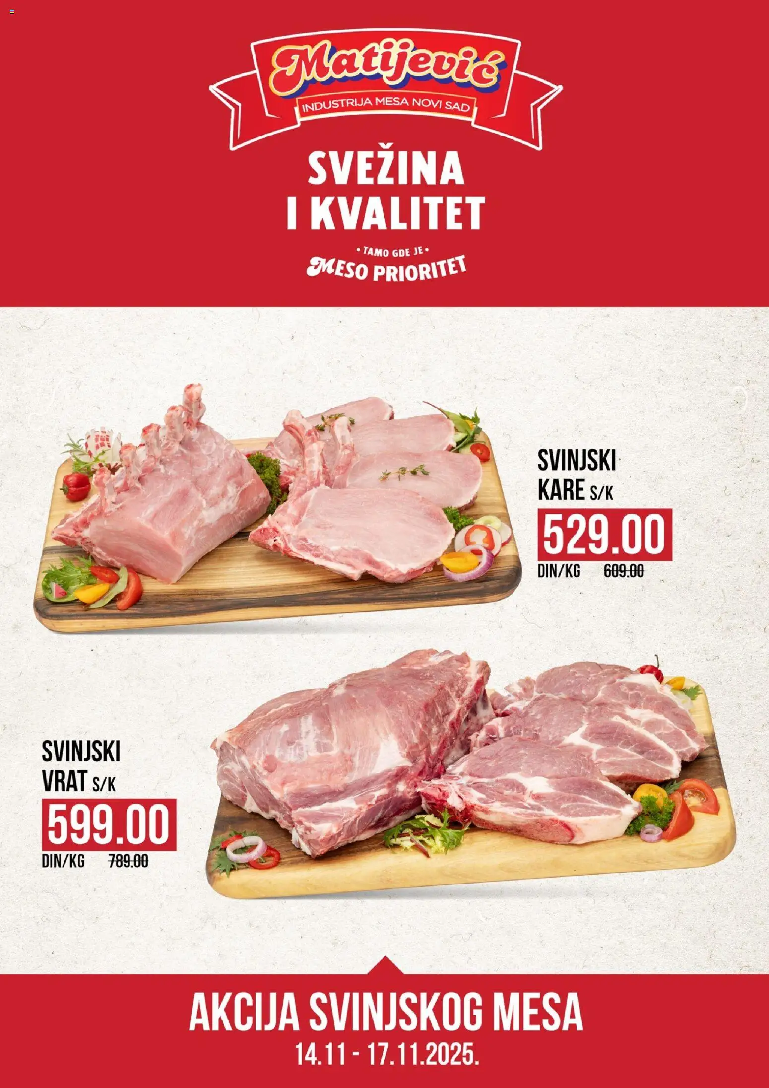 Pregled Matijevic kataloga - važi od 14.11.2025