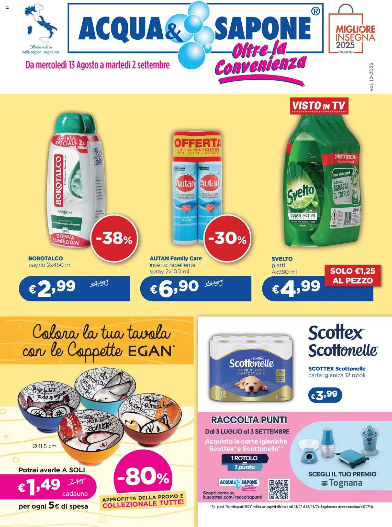 Volantino Acqua e Sapone valido da 13/08/2025 numero di pagina 1