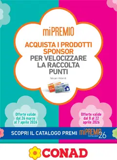 Anteprima dell'opuscolo Conad volantino Mi Premio Piemonte dal negozio Conad valido da 26/03/2026