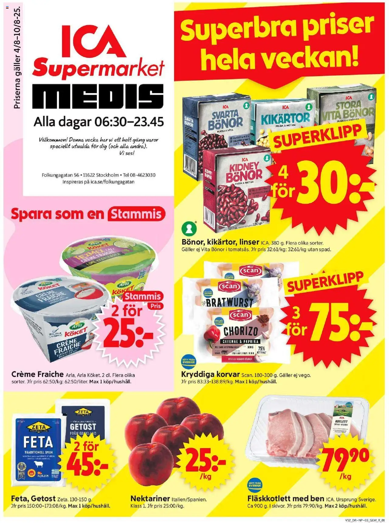 Stockholm är giltig 04/08 2025 > Veckans Erbjudanden gäller från 04/08/2025 till 10/08/2025 sidnummer 1