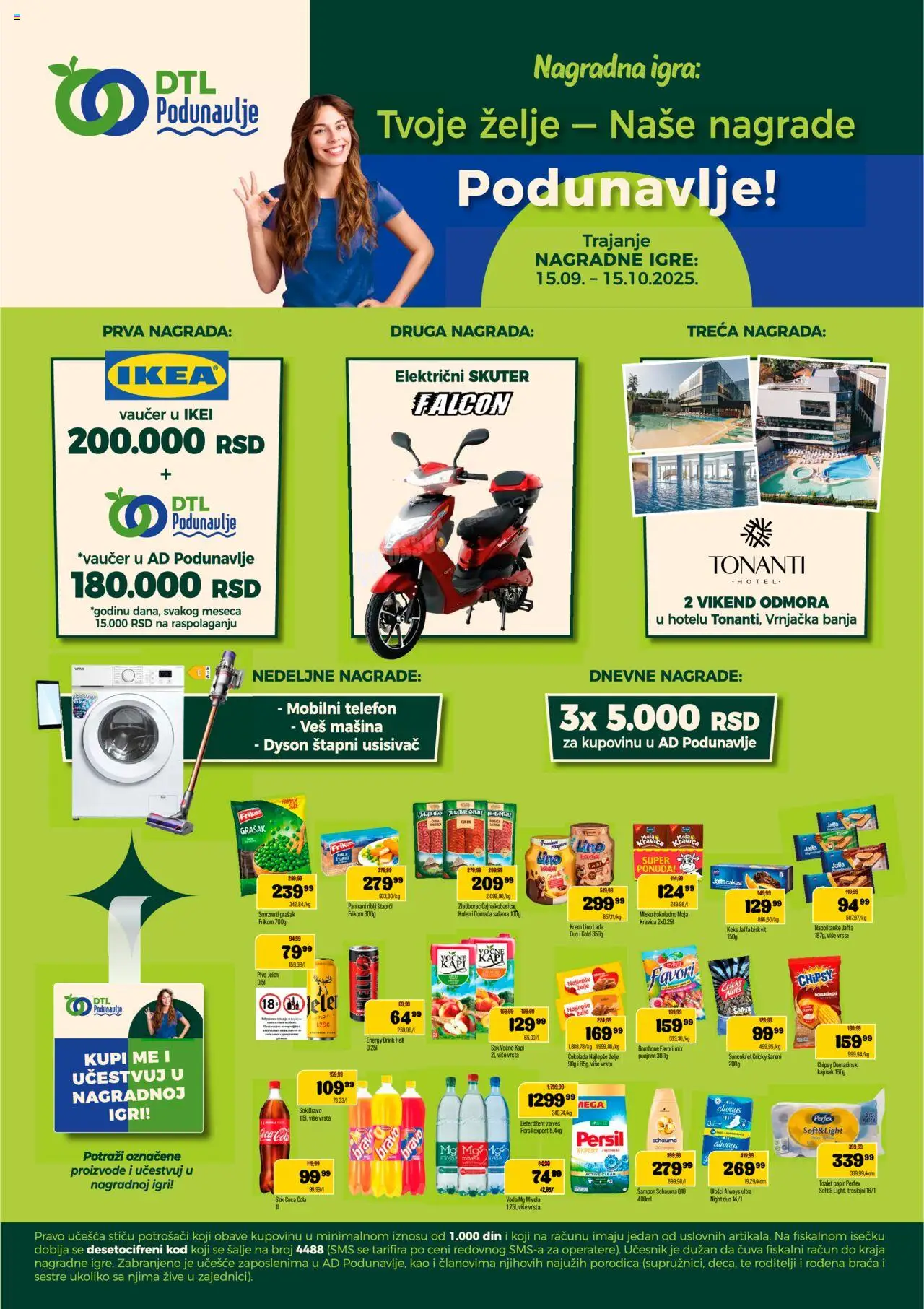 Podunavlje katalog važi od 15.09.2025 - stranica 1 - Telefon, Grašak, Moja kravica, Mleko, Sok, Napolitanke, Krem, Toalet papir