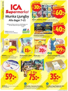Förhandsgranska reklamblad Munka-Ljungby från butik ICA Supermarket gäller från 16/03/2026
