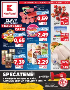 Kaufland SK - Kaufland SK akciós újság megtekintése, amely érvényes 2026.04.16.-től